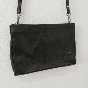 The Sak Black Leather Oleta Crossbody Shoulder Handbag Purse Bag Designer #P2